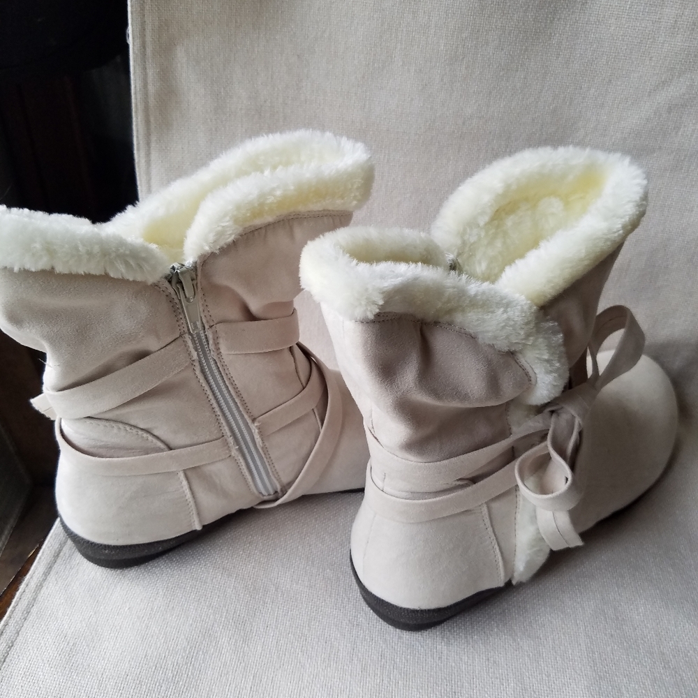 Off-White Suede Booties. - image 5